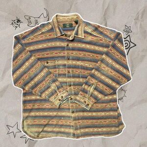 Vintage Orvis Patterned Button Up Longsleeve - Size L